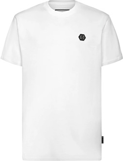 Philipp Plein Witte T-shirts en Polos met Ronde Hals Philipp Plein , White , Heren - S