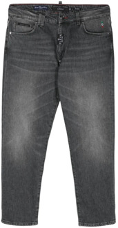 Philipp Plein Zilvergrijze Slim-Fit Detroit Jeans Philipp Plein , Gray , Heren - W32,W31,W33,W38,W30,W36
