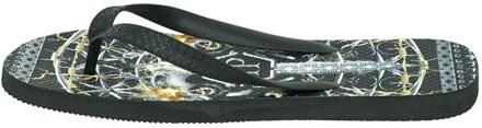 Philipp Plein Zwaardlogo Zwarte Slippers