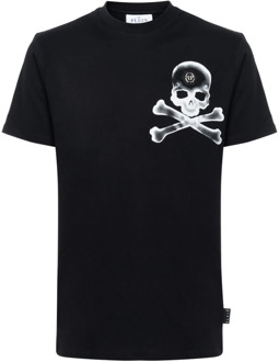 Philipp Plein Zwart Gothic Plein Katoenen T-Shirt Philipp Plein , Black , Heren - L,M