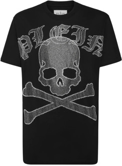 Philipp Plein Zwart T-shirt met Kristallen Philipp Plein , Black , Heren - 2Xl,L,Xs