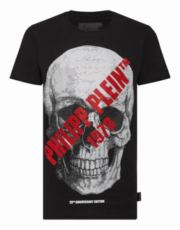 Philipp Plein Zwart T-shirt SS 16 met schedel Philipp Plein , Black , Heren - 2Xl,Xl,L,S