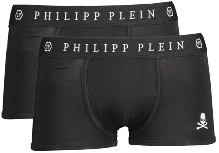 Philipp Plein Zwarte Katoenen Boxershort Pack voor Mannen Philipp Plein , Black , Heren - L,M
