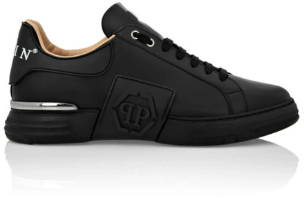 Philipp Plein Zwarte Sneakers met Fascia Philipp Plein , Black , Heren - 44 EU
