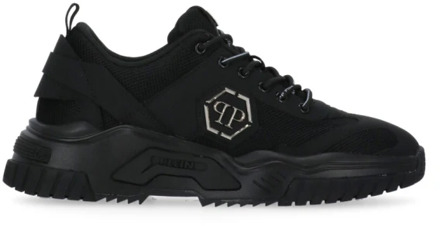 Philipp Plein Zwarte Sneakers voor Mannen met Logo Details Philipp Plein , Black , Heren - 44 Eu,39 Eu,40 Eu,42 Eu,45 Eu,43 Eu,41 EU