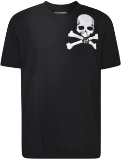 Philipp Plein Zwarte T-shirts en Polos Philipp Plein , Black , Heren - Xl,L