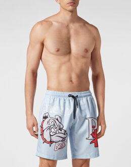 Philipp Plein Zwembroek Bulldogs Lichtblauw