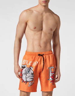 Philipp Plein Zwembroek Bulldogs Oranje - 3XL