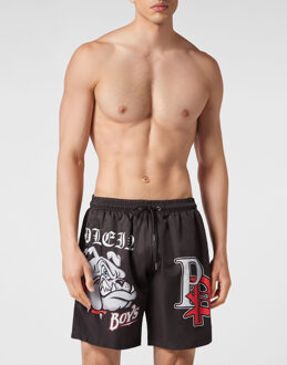Philipp Plein Zwembroek Bulldogs Zwart - 4XL