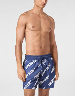 Philipp Plein Zwembroek Donkerblauw - L