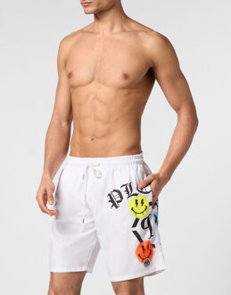 Philipp Plein Zwembroek Wit - 3XL