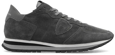 Philippe Model Antraciet Trpx Lage Sneakers Philippe Model , Gray , Heren - 41 EU