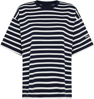 Philippe Model Gestreept Katoenen T-Shirt in Franse Stijl Philippe Model , Blue , Dames - L,M,S,Xs