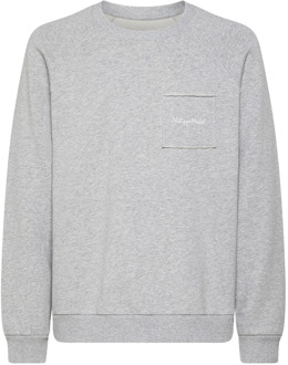 Philippe Model Grijze Melange Sweatshirt Eigentijdse Stijl Philippe Model , Gray , Heren - Xl,L,M,S