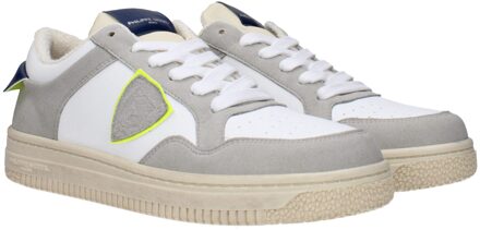 Philippe Model Lage Top Leren Nubuck Sneakers Wit