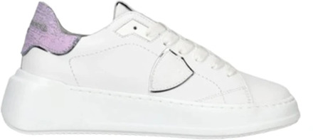 Philippe Model Lage Top Tres Temple Sneakers Philippe Model , White , Dames - 40 EU