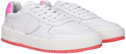 Philippe Model Leren Lage Sneakers Wit
