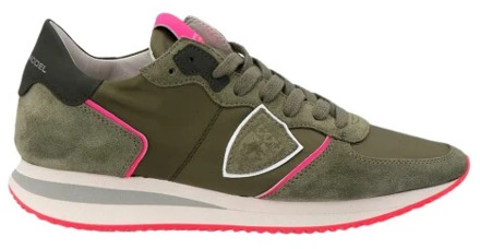 Philippe Model Militaire Trpx Lage Top Sneakers Philippe Model , Green , Dames - 37 Eu,38 Eu,40 Eu,36 Eu,39 Eu,41 Eu,35 EU