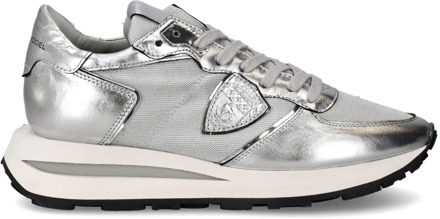 Philippe Model Moderne sportieve leren sneakers Philippe Model , Gray , Heren - 39 Eu,36 Eu,37 Eu,38 EU