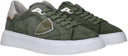 Philippe Model Parijs Lage Sneakers Donkergroen
