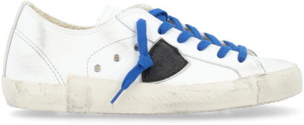Philippe Model Paris X Leren Sneaker in Wit, Zwart en Blauw Philippe Model , White , Heren - 42 Eu,44 Eu,43 Eu,46 Eu,41 Eu,45 Eu,39 Eu,40 EU