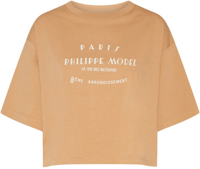 Philippe Model T-Shirts Philippe Model , Beige , Dames - L,M,S,Xs