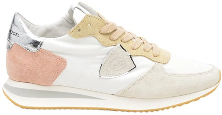 Philippe Model Trendy Trpx Sneakers in Witte Stof Philippe Model , White , Dames - 36 EU