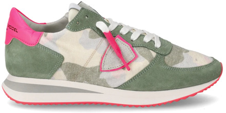 Philippe Model Trpx Low Dames Sneakers Philippe Model , Green , Dames - 37 EU