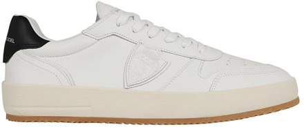 Philippe Model Veau Blanc Noir Lage Top Sneakers Philippe Model , White , Heren - 42 Eu,40 Eu,41 Eu,45 Eu,43 Eu,44 EU