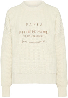 Philippe Model Vintage Wol Crewneck Sweater Philippe Model , White , Dames - L,M,S,Xs