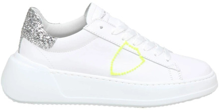 Philippe Model Witte Tres Temple Lage Top Sneakers Philippe Model , White , Dames - 40 Eu,36 Eu,41 Eu,38 Eu,37 EU