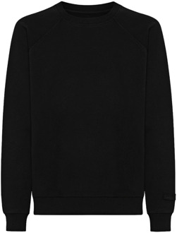 Philippe Model Zwarte Jersey Crew Neck Sweatshirt Philippe Model , Black , Heren - Xl,L,M,S