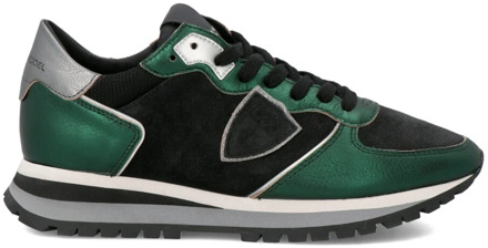 Philippe Model Zwarte Trpx Lage Top Sneakers Philippe Model , Green , Dames - 39 Eu,37 Eu,40 Eu,41 Eu,38 EU