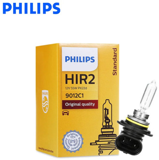 Philips 100% Original 9012 HIR2 12V 55W PX22d Standard Original Auto Headlight Car Bulb Halogen Lamp ECE Approve 9012C1, 1X