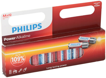Philips 12x Philips AA batterijen power alkaline 1.5 V Multi