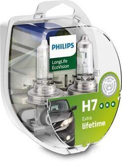 Philips 2-pack Philips LongLife EcoVision H7 - 12V - 55W - Halogeenlampen
