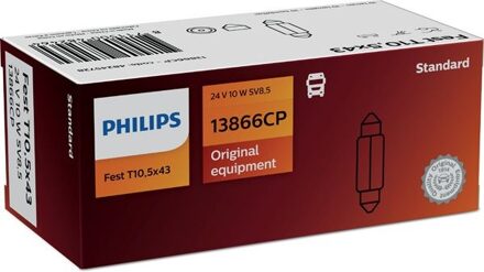 Philips 24V 10W, Buislamp, SV8,5 T10,5x43 13866CP