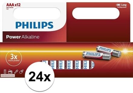 Philips 24x Philips AAA batterijen power alkaline