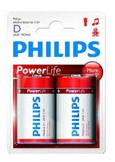 Philips 2x stuks Philips LR20 D batterijen