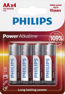 Philips AA-Batterijen 4 Stuks - Alkaline Batterijen - LR6 - Houdbaar tot 10 Jaar