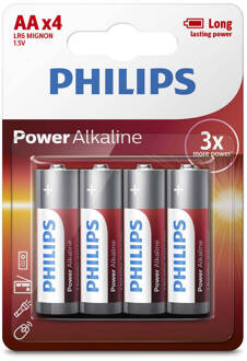 Philips AA-Batterijen 4 Stuks - Alkaline Batterijen - LR6 - Houdbaar tot 10 Jaar