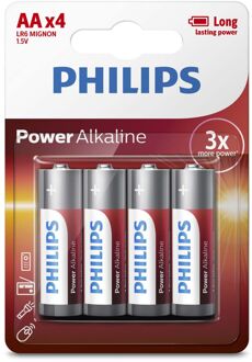 Philips AA-Batterijen 4 Stuks - Alkaline Batterijen - LR6 - Houdbaar tot 10 Jaar