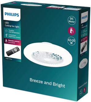 Philips Amigo plafondventilator met LED-verlichting wit