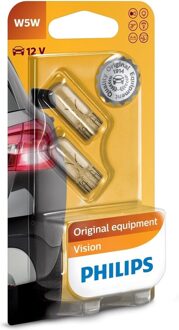 Philips autolamp Vision T10 12 Volt 5 Watt 2 stuks