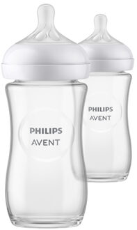 Philips Avent Avent - Glas Babyfles - Natural Response - 2 stuks - 240ml