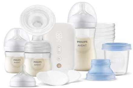 Philips Avent Borstvoedingsset met elektrische enkele borstkolf SCD330/31 Premium Transparent