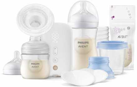 Philips Avent Borstvoedingsset met elektrische enkele borstkolf SCD330/31 Premium Transparent