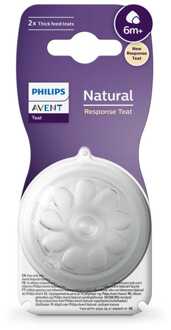 Philips Avent Fles Spenen - Natuurlijke Zuigreflex - 6+ maanden - T6