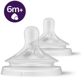 Philips Avent Fles Spenen - Natuurlijke Zuigreflex - 6+ maanden - T6