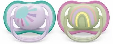 Philips Avent Speen Philips Avent SCF085/30 Ultra Air 0-6 M Purple Sun/Rainbow 2 st